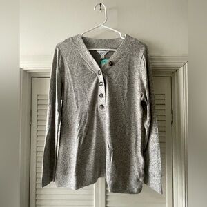 Market & Spruce Henley Knit Sweater - New With Tags - Medium - Soft!